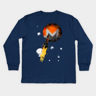 Up To The Moon : Monero Edition Kids Long Sleeve T-Shirt